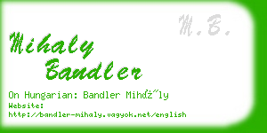 mihaly bandler business card